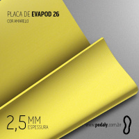 PLACA EVAPOD26 AMARELO NÃO PERFURADA 2,5MM 810X410MM