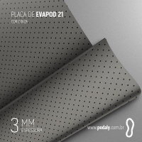 PLACA EVAPOD21 CINZA PERFURADA 3MM 800X400MM