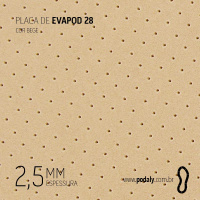 PLACA EVAPOD28 BEGE PERFURADA 2,5MM 850X410MM