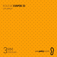 PLACA EVAPOD33 LARANJA PERFURADA 3MM 800X400MM