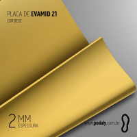 PLACA EVAMID21 BEGE NÃO FURADA 2MM 500X350MM