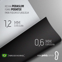 PLACA RESINA PODASLIM 1,2MM COM FORRO PODATEX 990X440MM