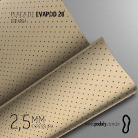 PLACA EVAPOD28 AREIA PERFURADA 2,5MM 850X410MM