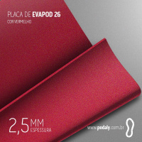 PLACA EVAPOD26 VERMELHO NÃO PERFURADA 2,5MM 810X410MM