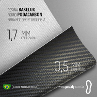 PLACA • RESINA BASELUX 1,7MM COM FORRO PODACARBON 990X470MM