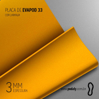 PLACA • EVAPOD33 LARANJA NÃO PERFURADA 3MM 800 X 400MM