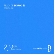 PLACA EVAPOD26 AZUL NÃO PERFURADA 2,5MM 900X420MM