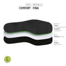 PALMILHA COMFORT FINA LARGA COM COBERTURA COBTEX33 