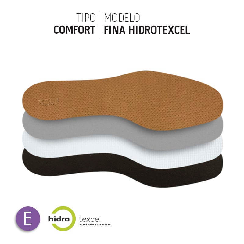 PALMILHA COMFORT FINA ESTREITA COM COBERTURA HIDROTEXCEL