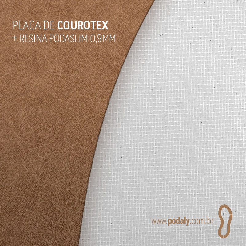 PAR PLACAS PEQUENAS COUROTEX COLADO NA PODASLIM 1,2MM 300X110MM