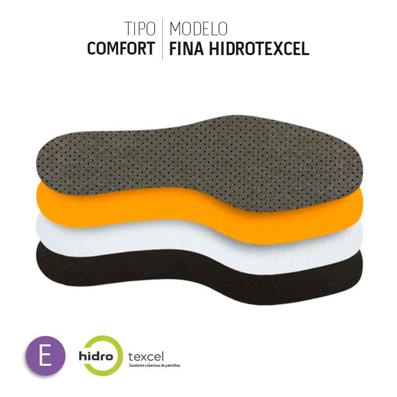 PALMILHA COMFORT FINA ESTREITA COM COBERTURA HIDROTEXCEL