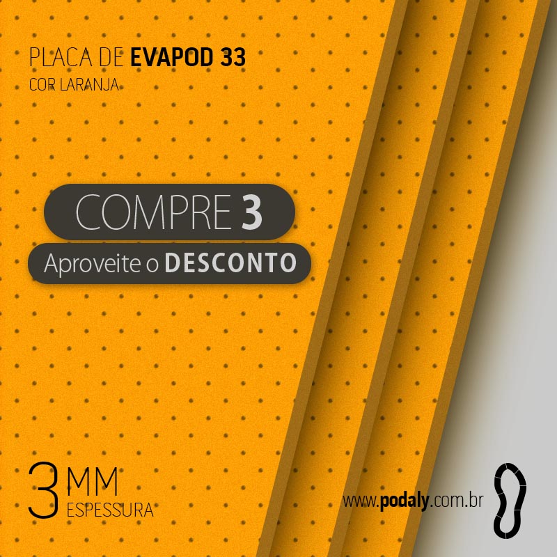 03 PLACAS • EVAPOD33 LARANJA PERFURADA 3MM 800X400MM